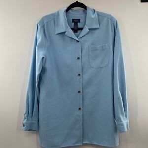 3For$20 Crazy Horse Blue Button Down Blouse size Medium